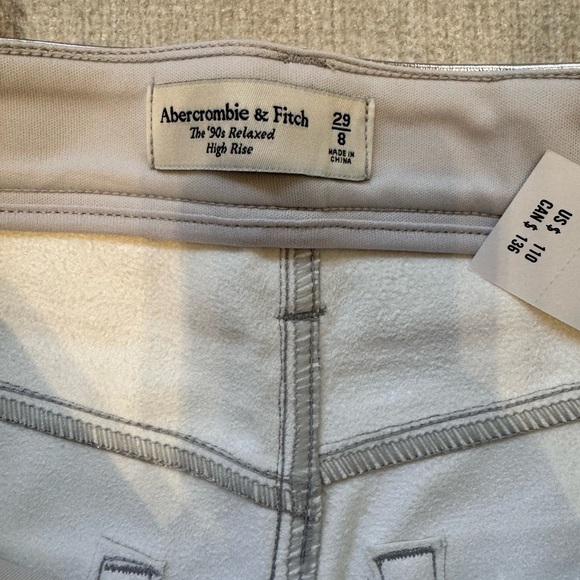 Abercrombie & Fitch Shimmering Silver Straight Leg Jeans - Picture 10 of 10